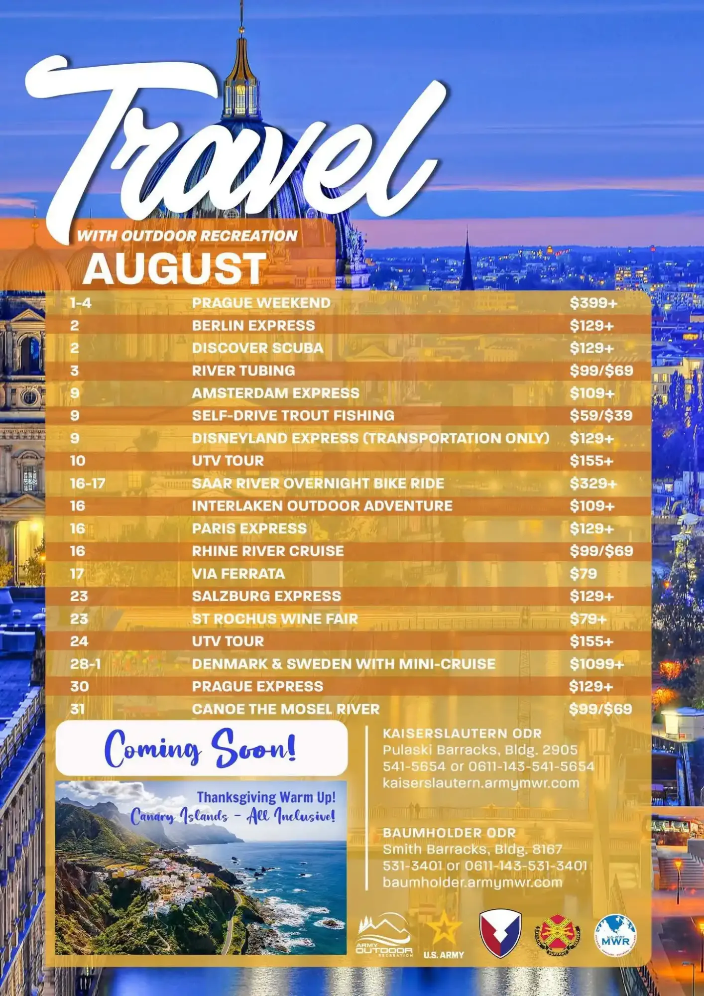 August 2025 Trips