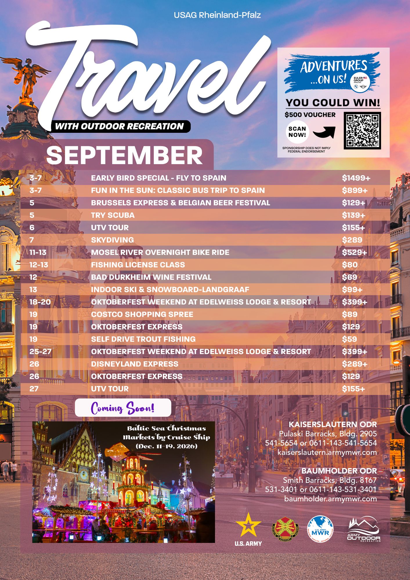 September Trip Schedule