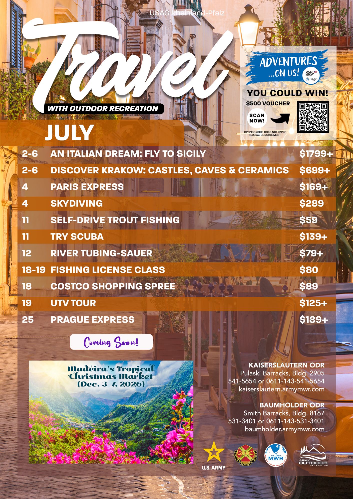 July Trip Schedule
